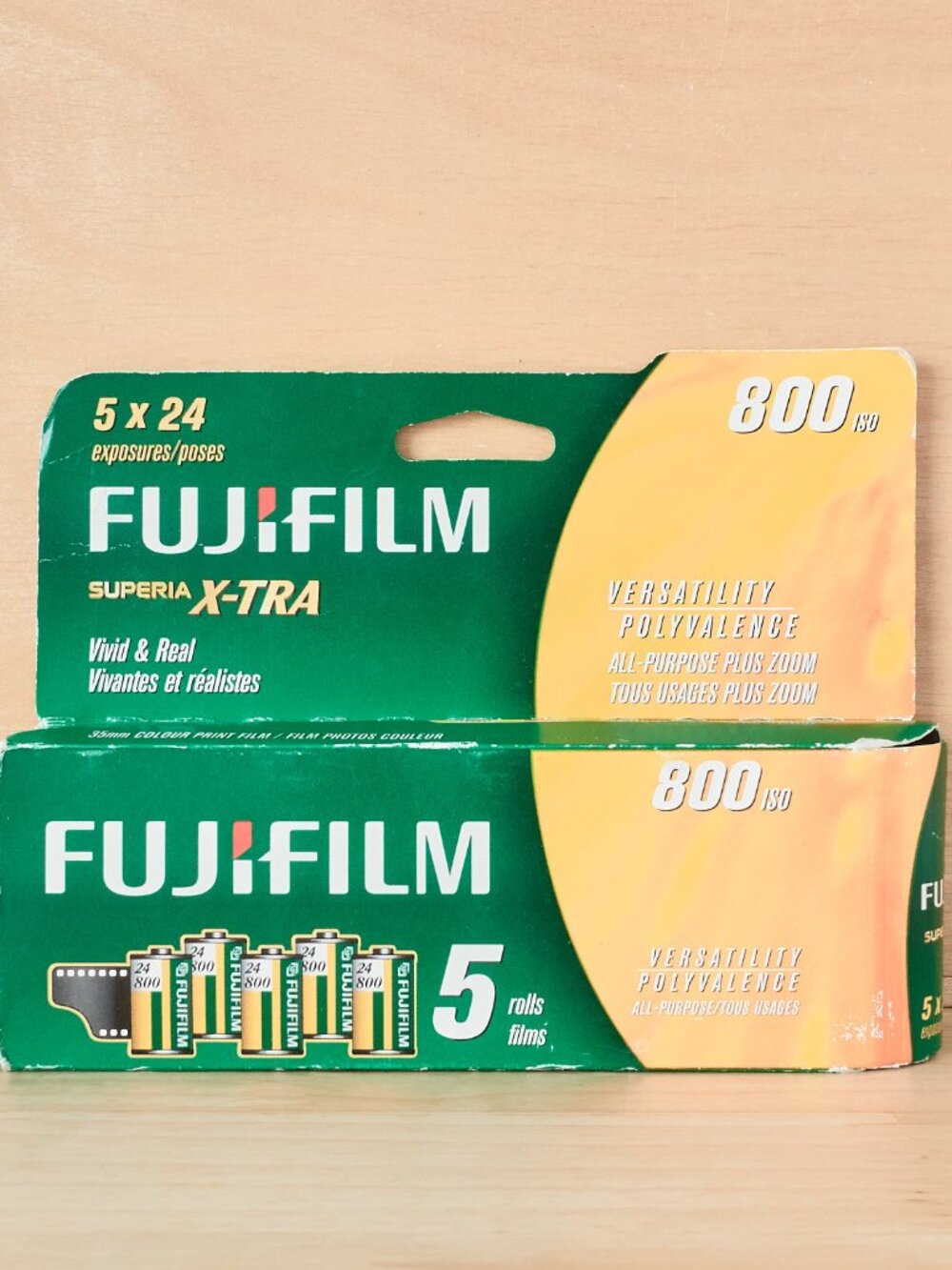 Fujifilm Superia X-TRA 800 35mm Color Film 5 Pack 24 Exposures Expired